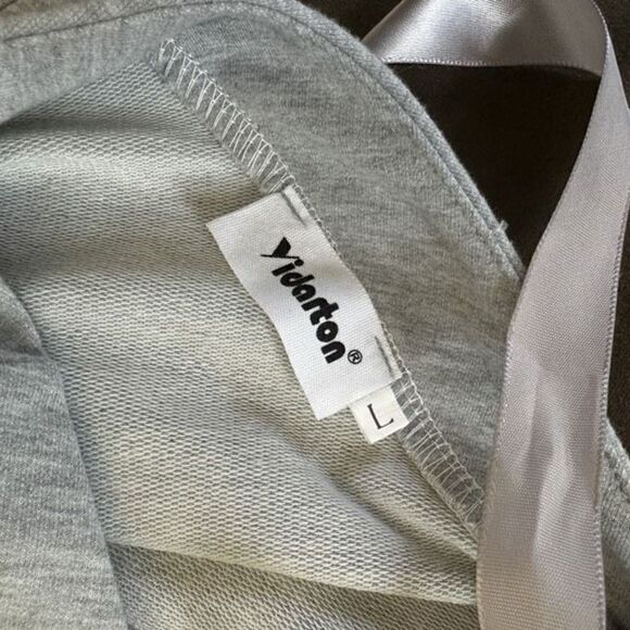 Colorblock Sweatshirt Top With Back Tie Detail L - Picture 3 of 6